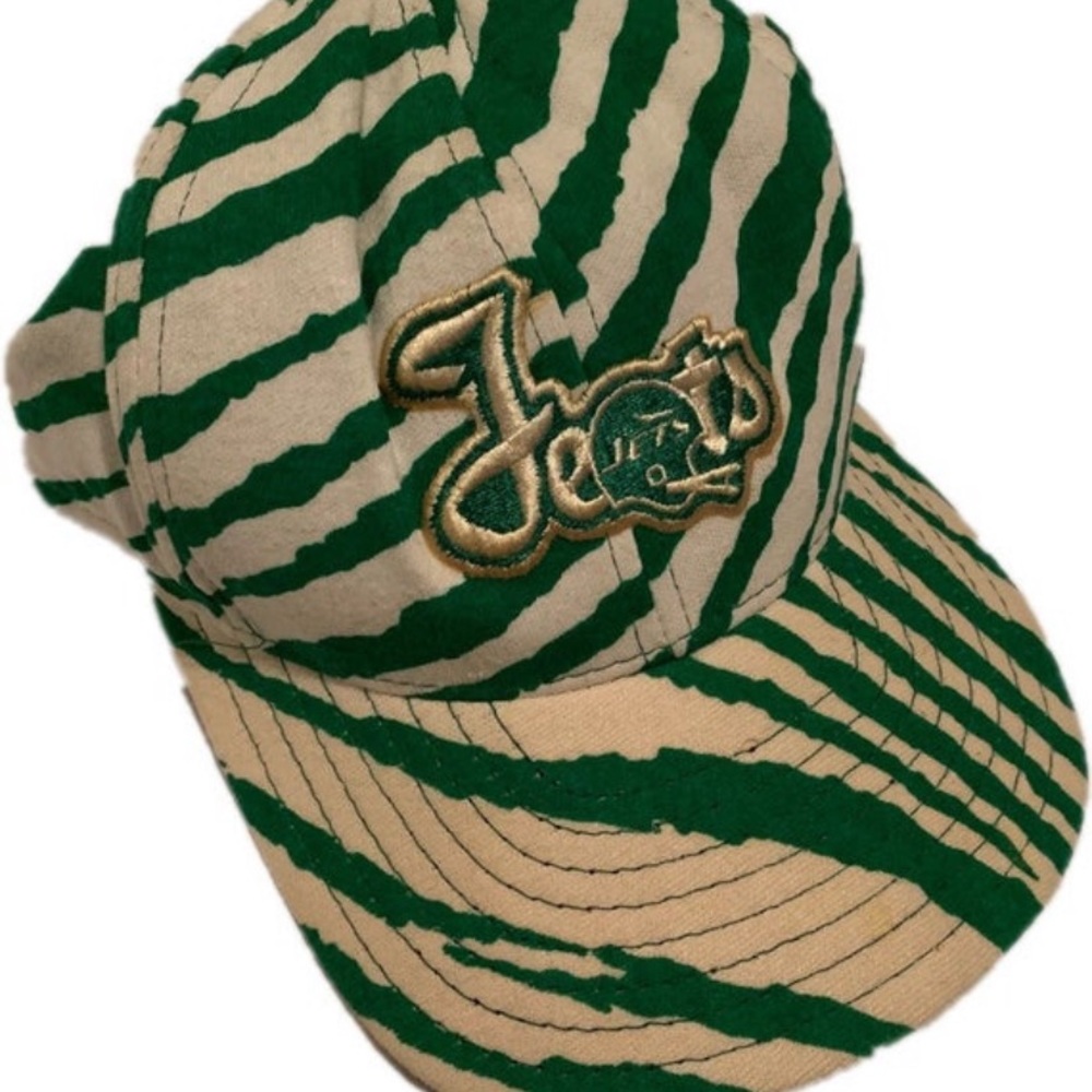 Vintage zebra Jets hat